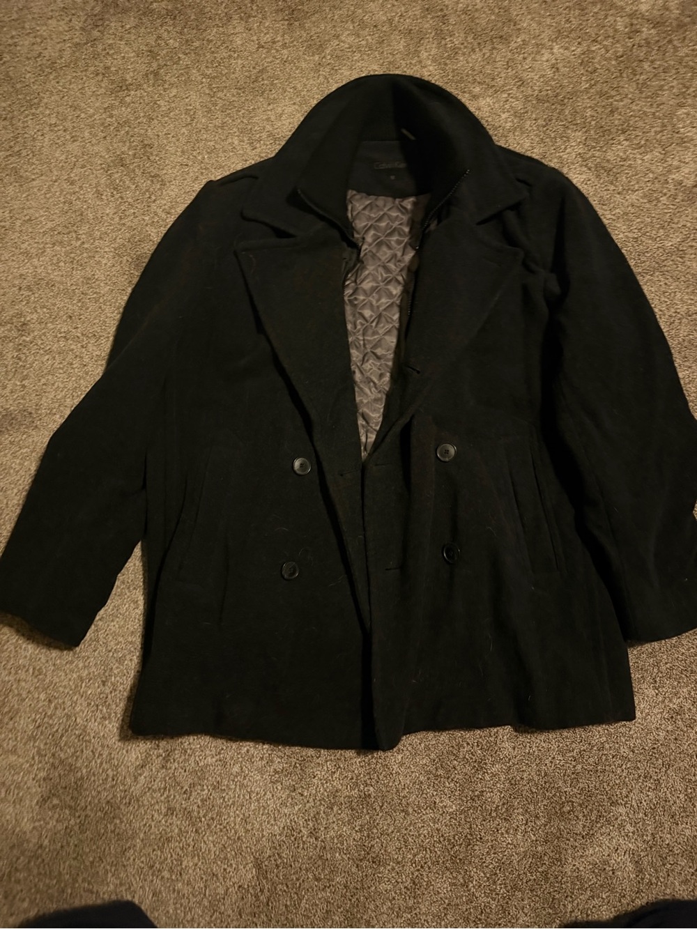 Calvin Klein men's wool-blend pea coat
